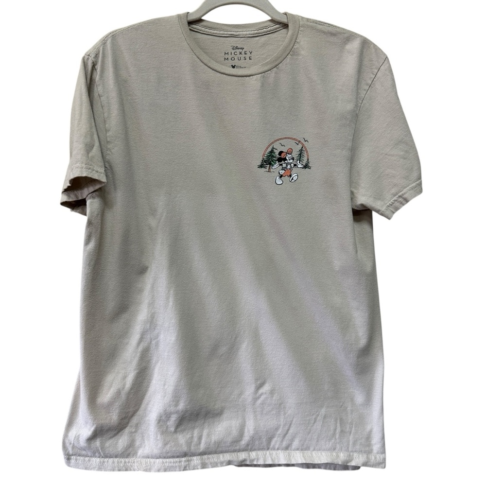 Disney Mickey Mouse Men's The Great Outdoors Short Sleeve Tee Tan, Size Medium